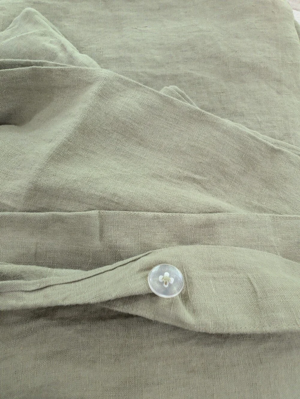 Quince 1 Piece European Linen Duvet Cover Full/Queen